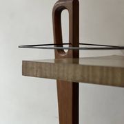 Mid-century honey wood bar trolley, French design 1950s