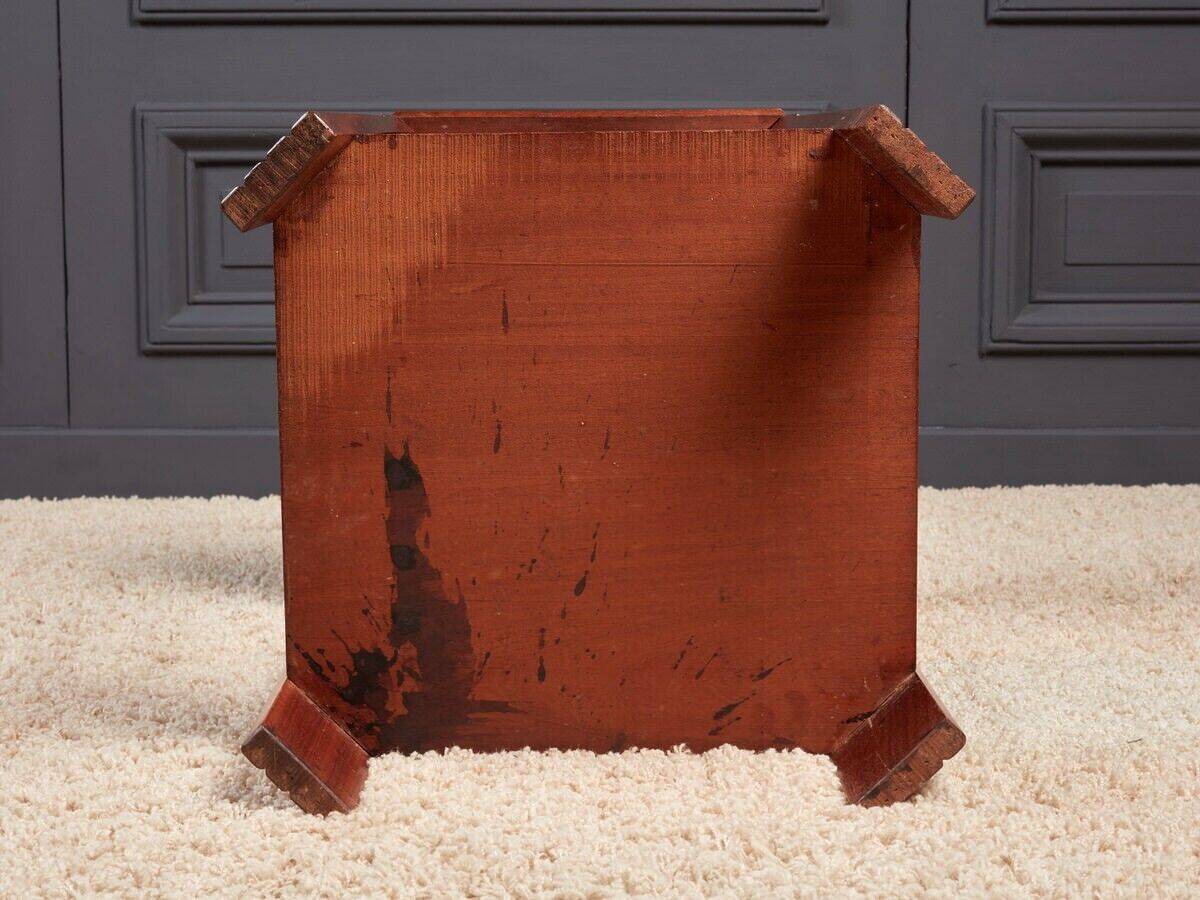 Art Deco pedestal table 1930 double tops two species