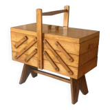 Worker - sewing box on vintage wooden legs - 3 floors