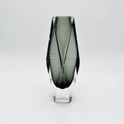 XXL Murano Sommerso Vase Alessandro Mandruzzato 27cm Grey Smoke