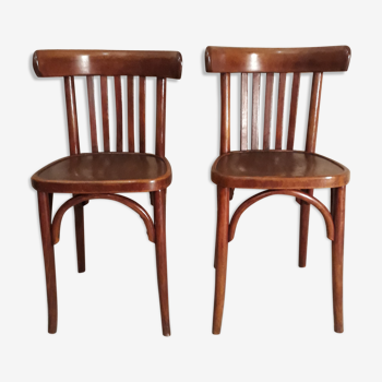 Pair of bistro chairs Japy frères