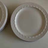 Set of 10 Festons dessert plates by Pierre Motton Gien 1970