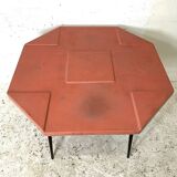 Canteen table from the 70s in resin and metal
