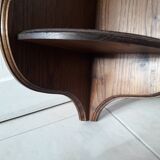 Corner shelf with 2 wooden shelves