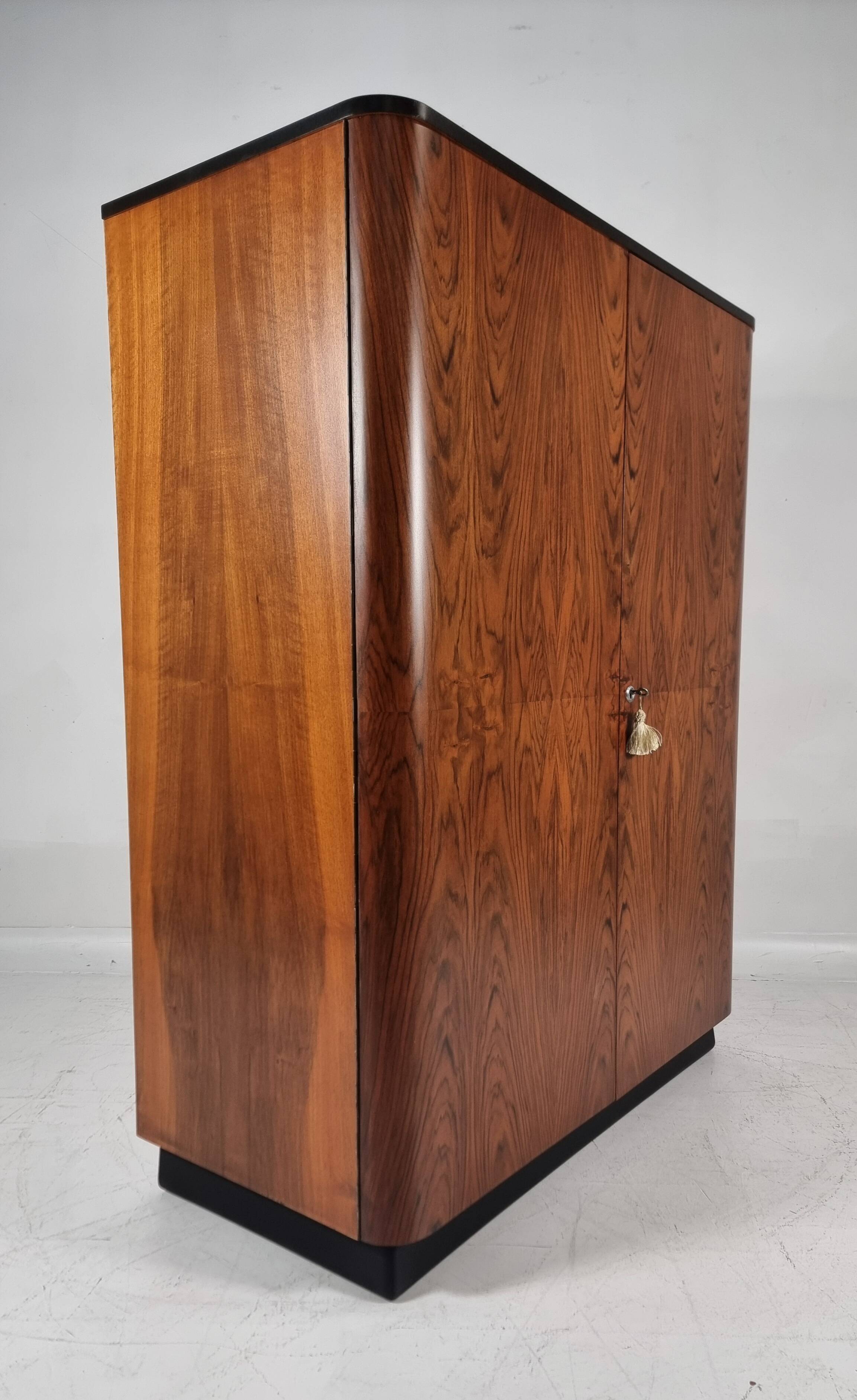 Wardrobe in Walnut by Jindřich Halabala for Up Zavody, 1950s