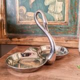 Silver-plated swan bowl