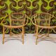 Garden lounge set in vintage bamboo rattan 1960