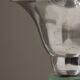 Lampe Art déco en aluminium et verre, 1960