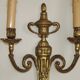 Large Vintage French Empire Style Bronze Double Wall Light With Urn Detail 4887