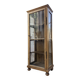 19th-century English pine display cabinet