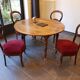 4 chaises médaillon tapissées style Louis Philippe
