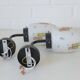 Pair of Unique Vintage Redesign Wall Lamps Glass Lights from Italy 1960's