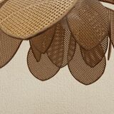 Lotus flower suspension in vintage cannage