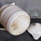 Covered pitcher in porcelain fire of Grigny XIXth stamped P.Precious