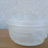 ART DECO Heinrich Hoffmann Box in Pressed Molded Glass Les Naiades Boh