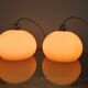 Lot de 3 suspensions orange vintage, années 70