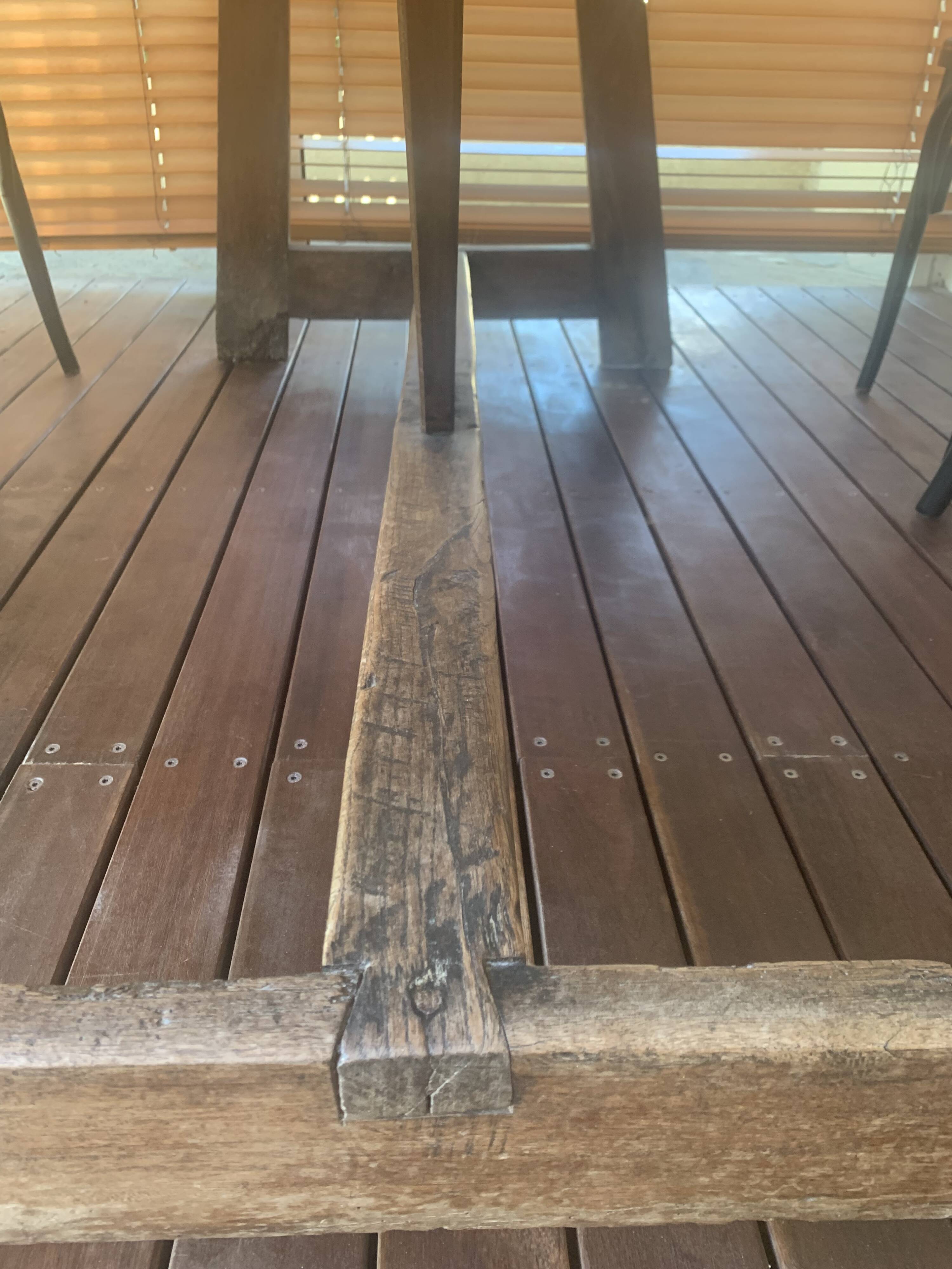 Large antique farmhouse table in solid wood – country/monastery spirit