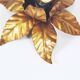 Petite applique ou plafonnier floral doré italien