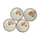 Set de 4 assiettes creuses "Odile" Digoin Sarreguemines