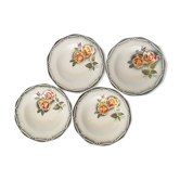 Set of 4 hollow plates "Odile" Digoin Sarreguemines