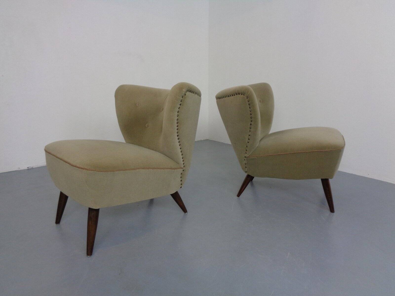 Set of German Organic Club Chairs, 1950s