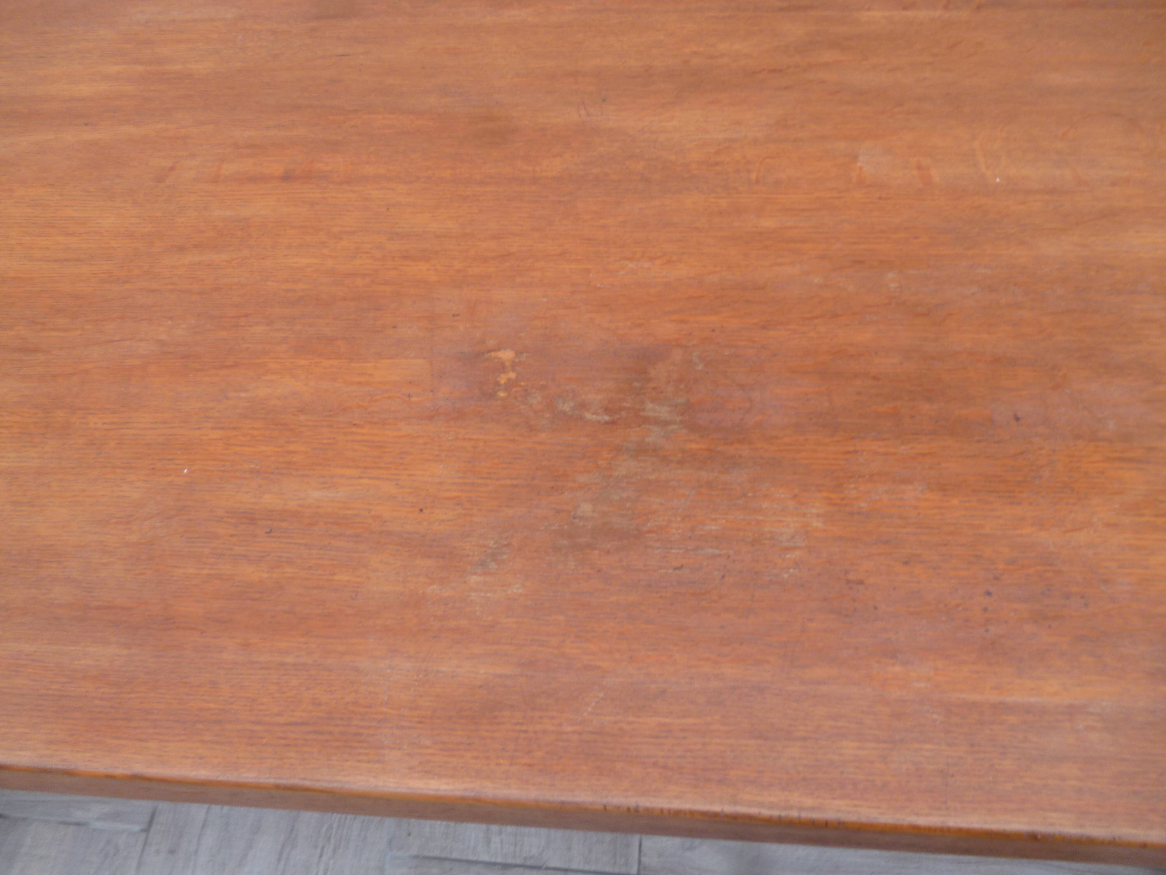 Farm table in blond oak