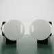 Pair of Midcentury Bakelite and Glass Wall Lamps, Czechoslovakia 1950s