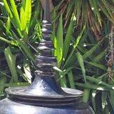 Ancient Burmese laywood offering pot