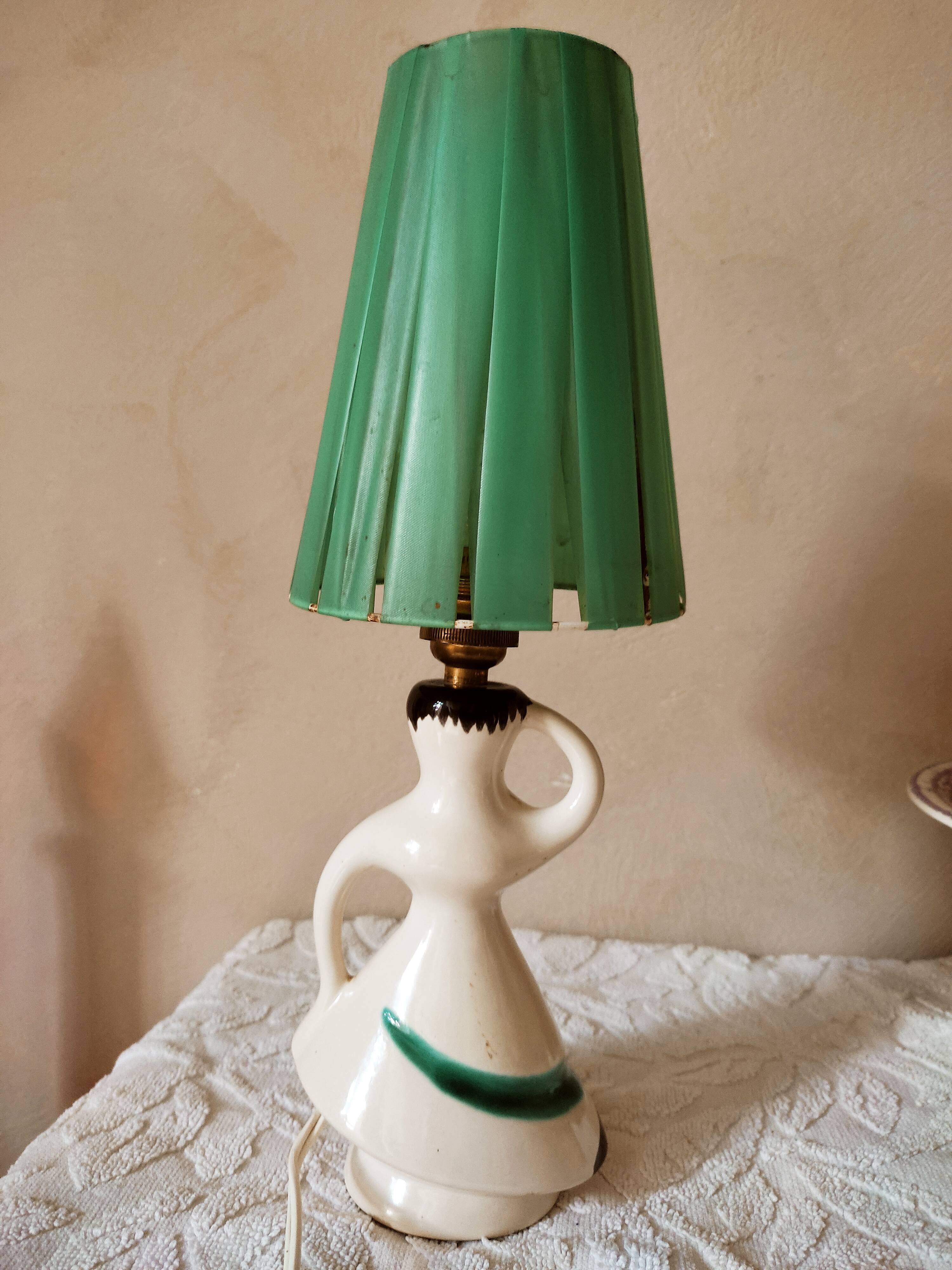 Lampe en céramique années 50