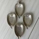 Set of 4 silver-plated swan bowls