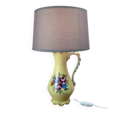 Antique Limoges porcelain lamp by Lucien Michelaud – hand-decorated signed by J. François.