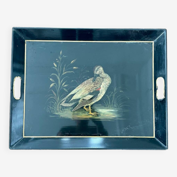 Hand Painted Meral Duck Tray