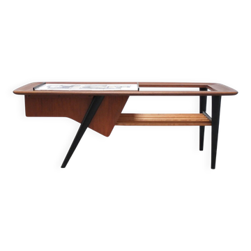 Decorative coffee table with bar by Alfred Hendrickx for Belform, 1950s