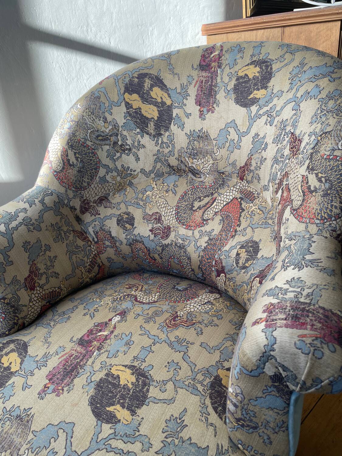 Fauteuil crapaud restauré Nobilis