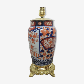 Pied de lampe en porcelaine Imari