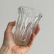 Thick transparent glass vase