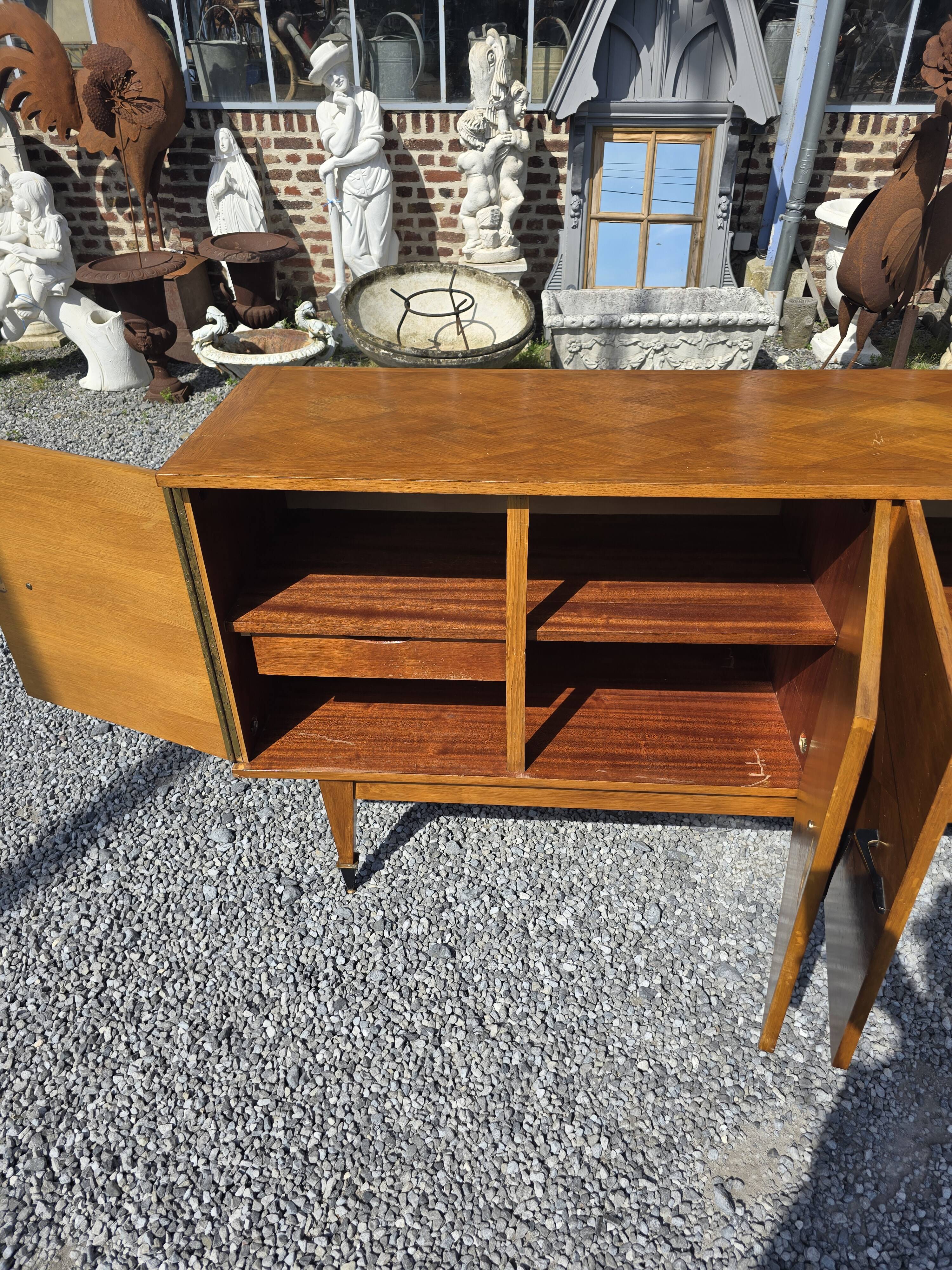 Vintage 4-door oak sideboard from the 60s