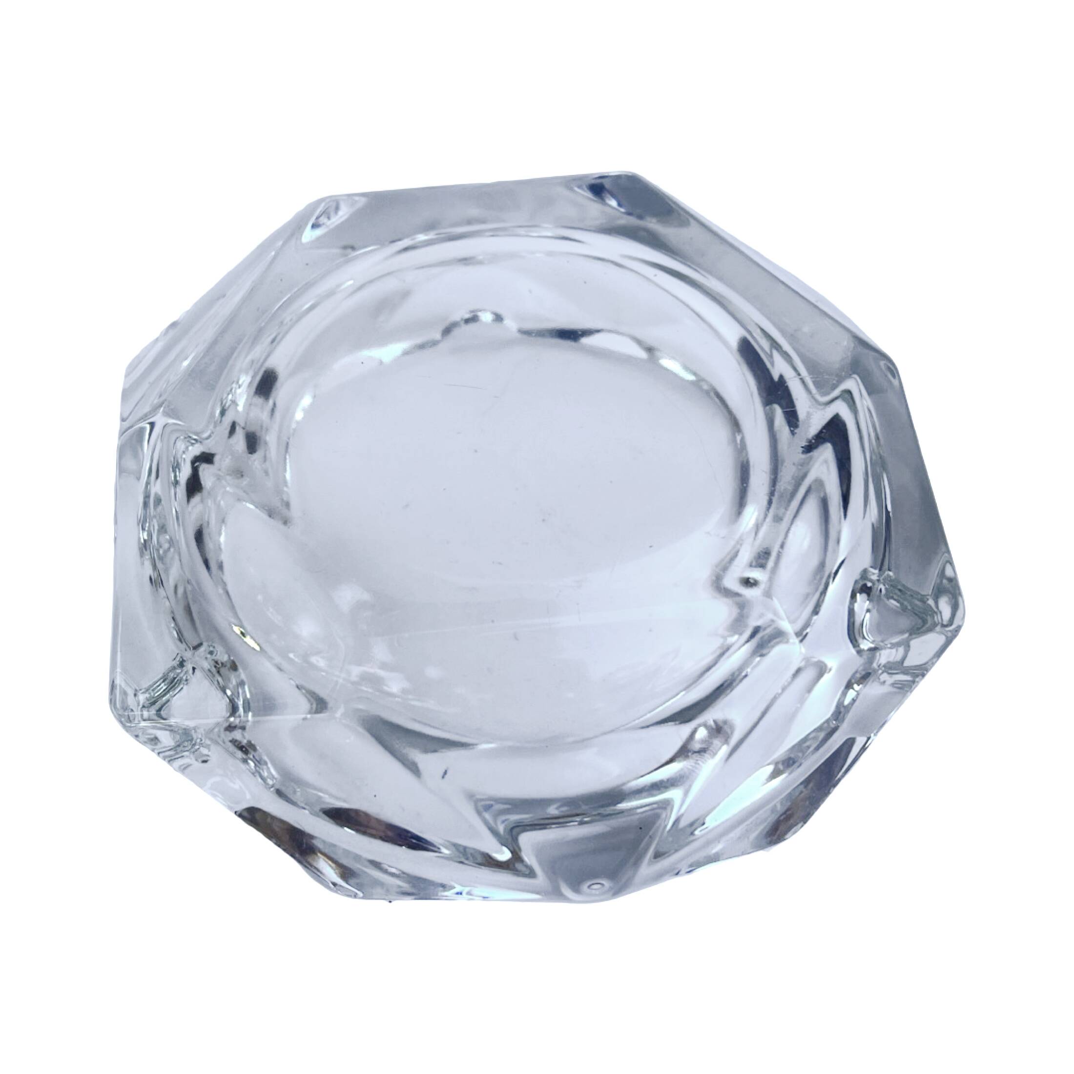 Glass ashtray Bohemia, Czechoslovakia, 1970s