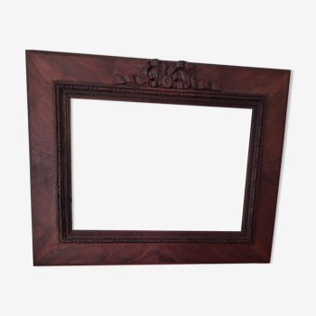 Wooden frame glass with knot