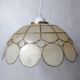 pendant light in mother-of-pearl and brass vintage bubbles