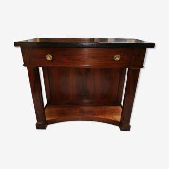 Console empire walnut and marble