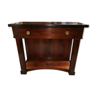 Console empire walnut and marble