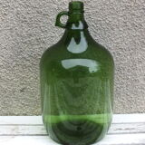 Ancienne bouteille verte, bonbonne en verre 5L