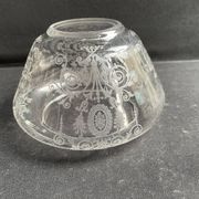Acid etched crystal vase