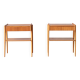 Set of 2 bedside tables by AB Carlström & co, Sweden, 1950s