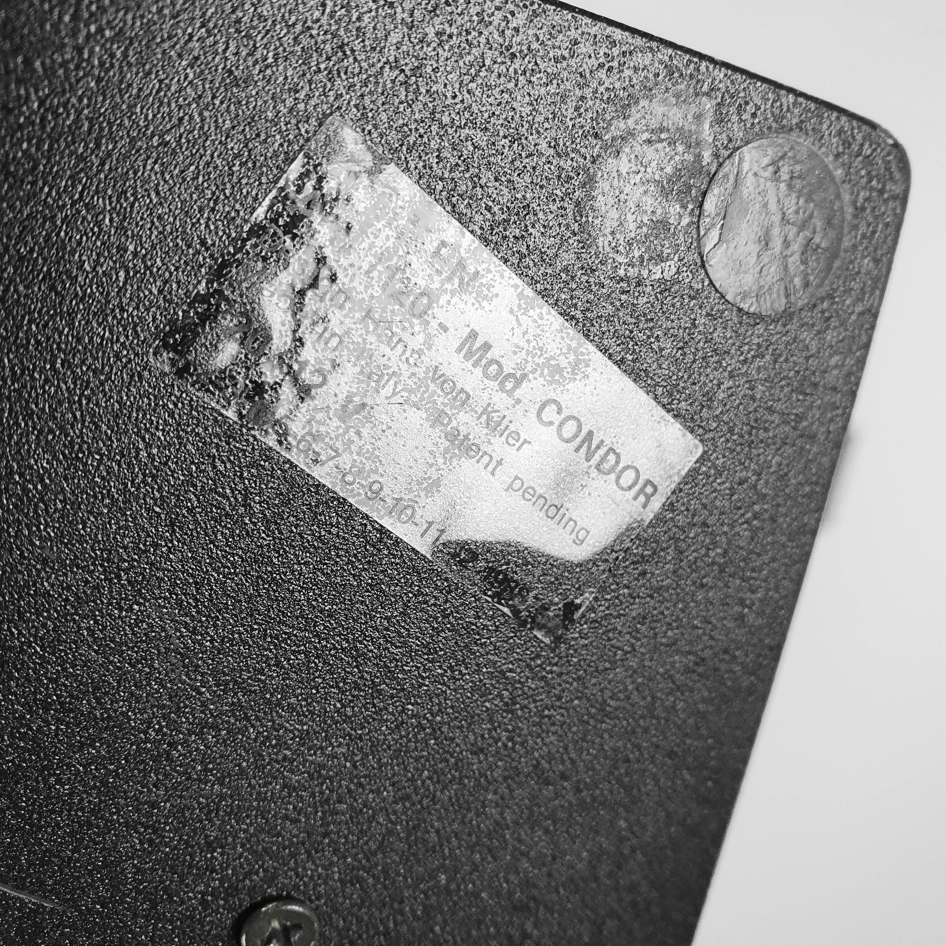 Black condor desk lamp by Hans von Klier for Bilumen, 1988