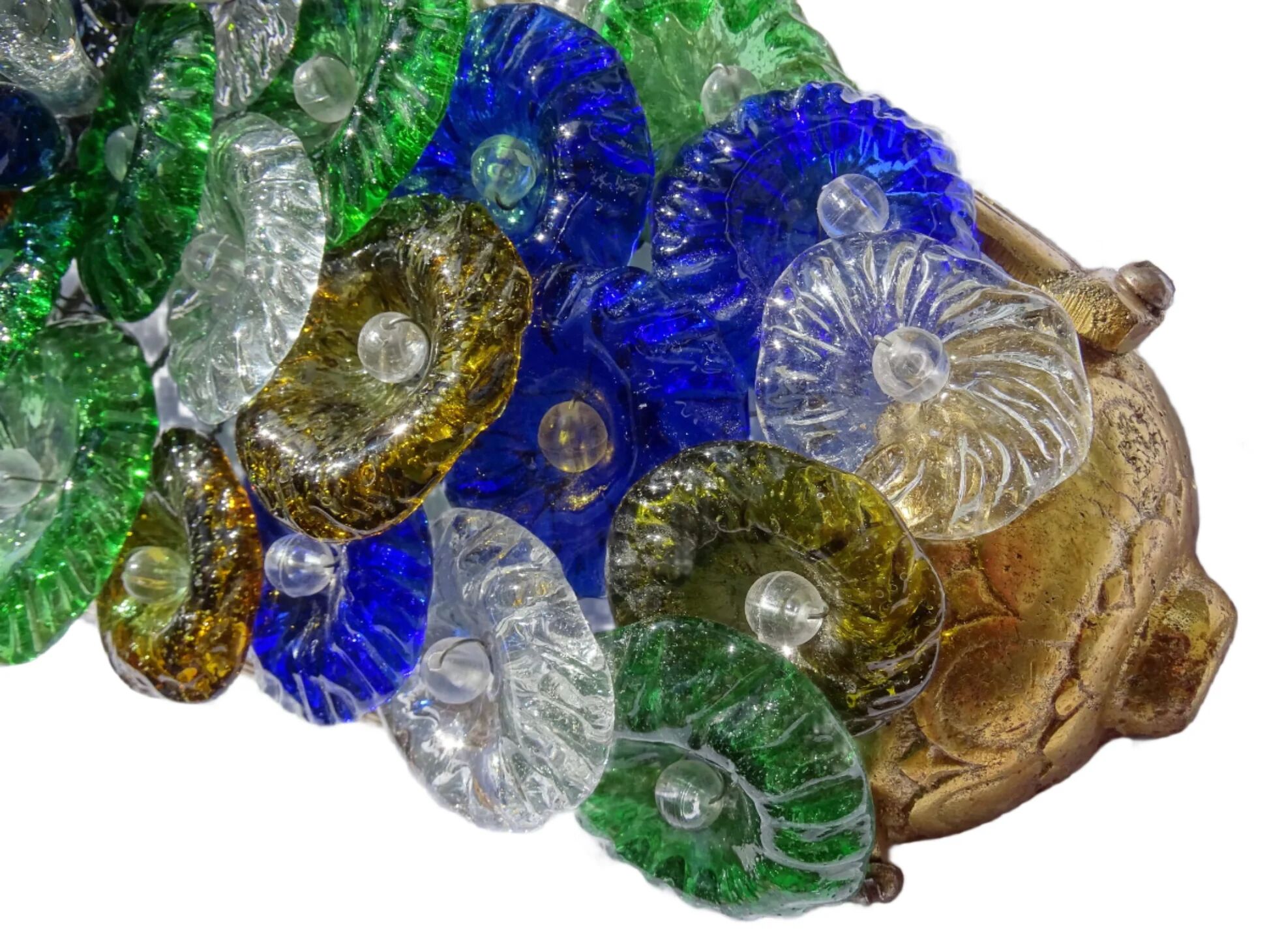 Appliques murales vintage italiennes en verre de Murano, lot de quatre