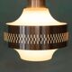 1960s vintage glass pendant light, Swedish pendant.