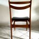 Set de 5 chaises scandinaves teck et skaï