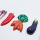 Ceramic vegetable cutlery rests